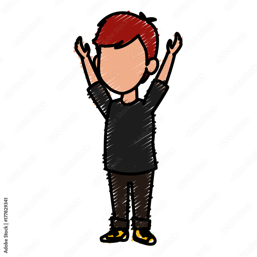 Naklejka premium Cute schoolboy cartoon icon vector illustration graphic design