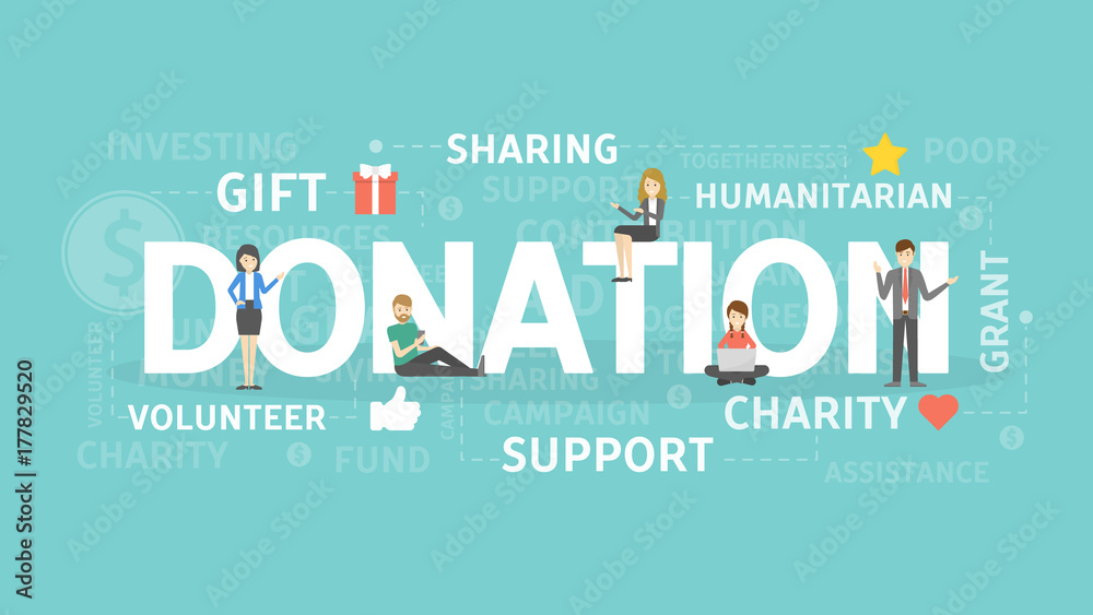 Donation concept illustration. Stock Vector | Adobe Stock