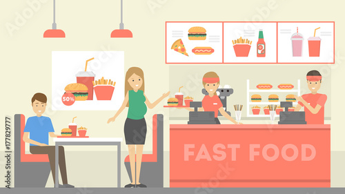 Fast food restaurant.