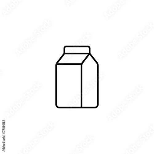 milk package line black icon