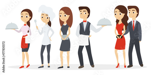 Kitchen workers set.