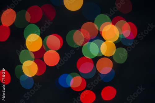 blur light bokeh abstrac background in music light with new year lights concept. moving party lights