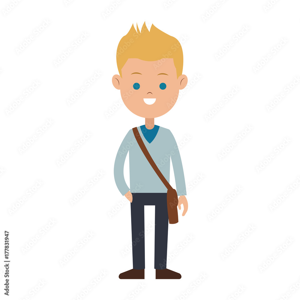 male student carrying bag blonde cartoon icon image vector illustration design male student carrying bag blonde cartoon icon image vector illustration design