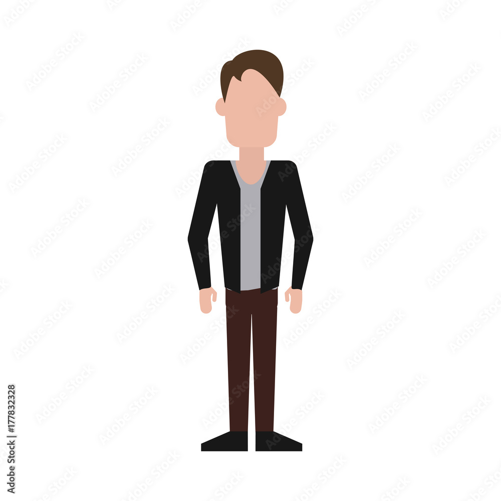 man with blazer avatar full body icon image vector illustration design 