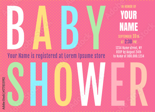 Baby shower invitation