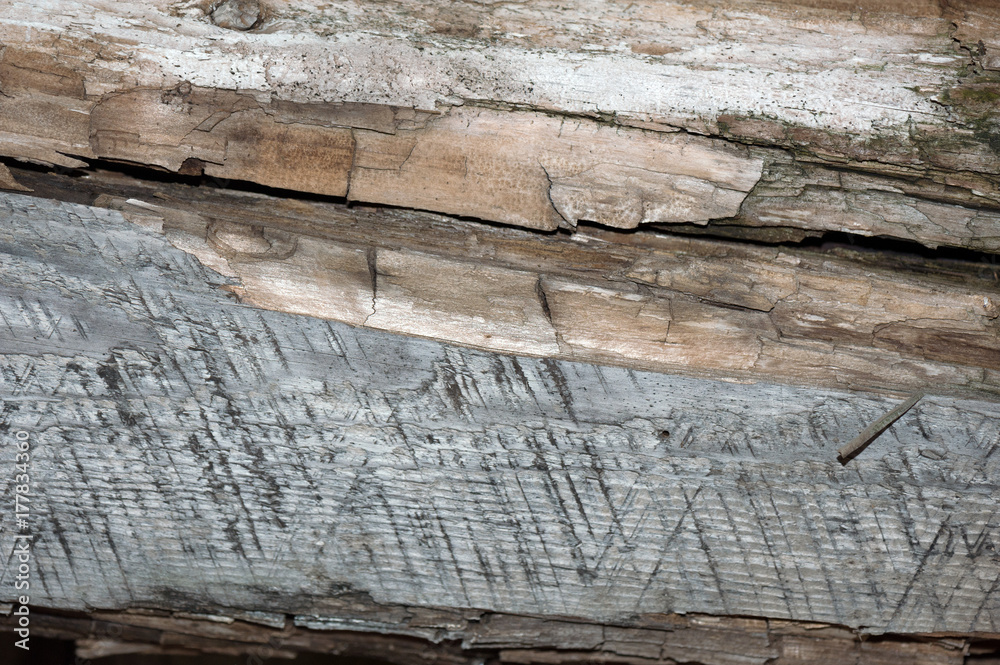 Front view of old gray wood background or texture Front view of old gray wood background or texture