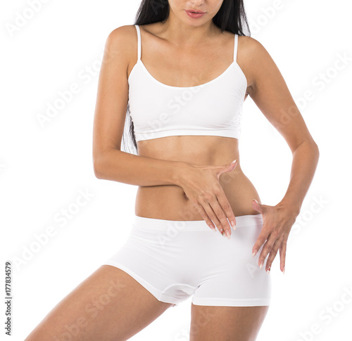 Body part white fitness underwear