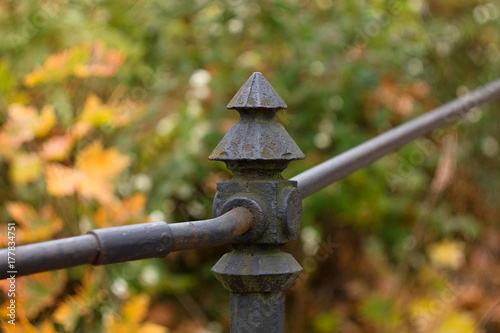 Old steel railings photo