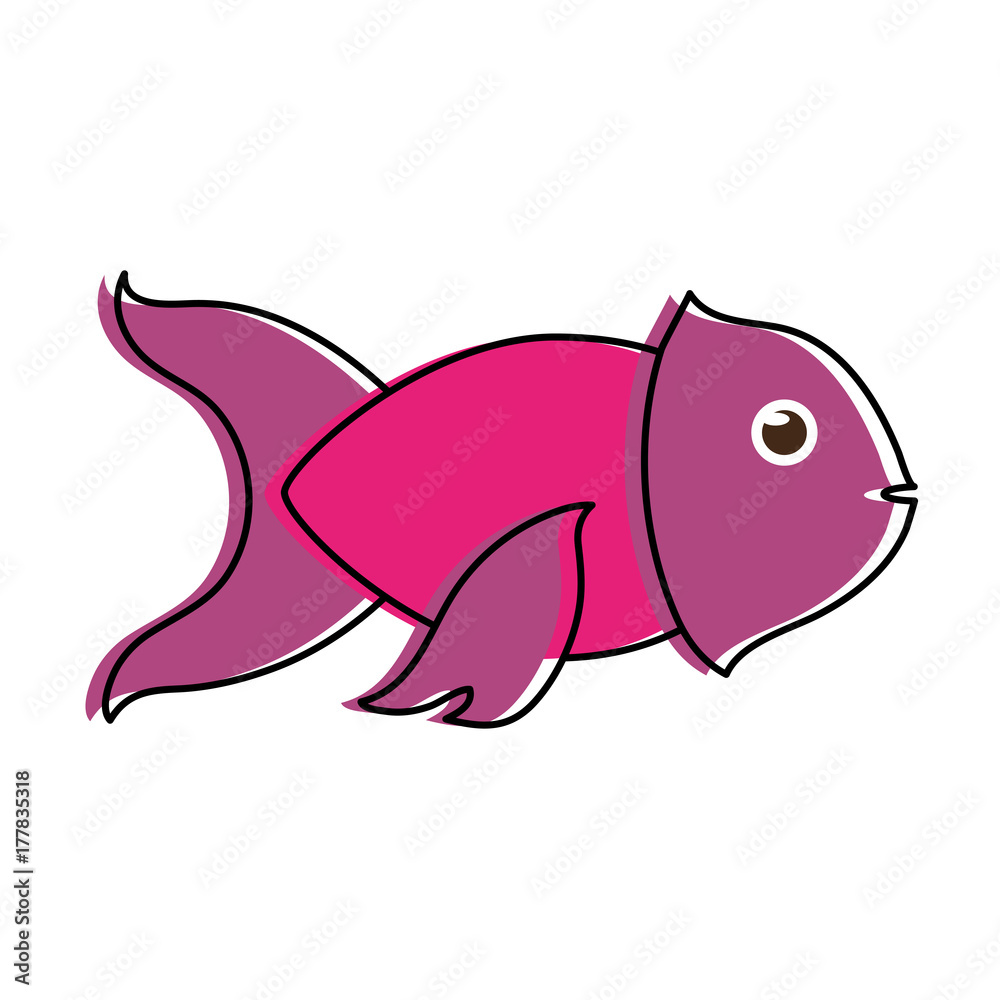 violet fish sideview icon image vector illustration design violet fish sideview icon image vector illustration design