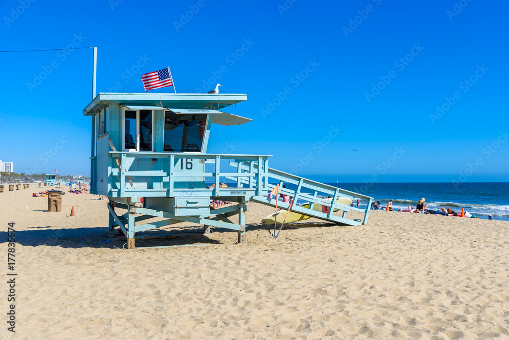 Fototapeta premium Santa Monica Beach, Los Angeles, California, USA