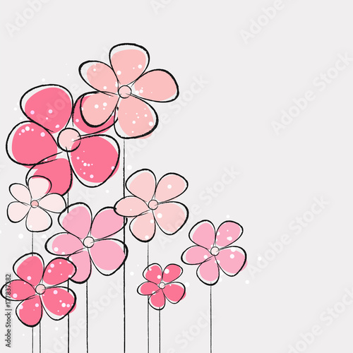 vector background with flowers