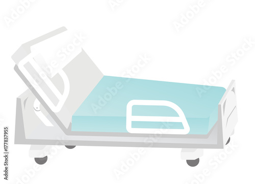 Empty mobile medical bed