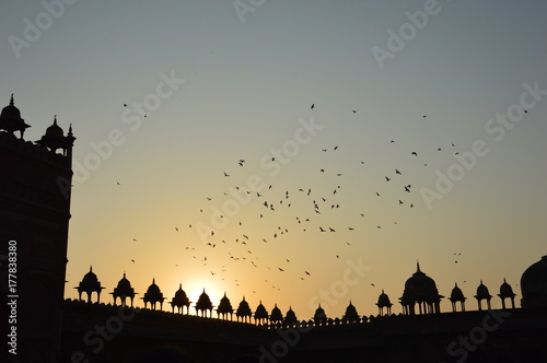 The silhoutte of Fatehpur sikri