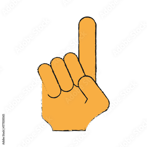 foam finger icon image vector illustration design 