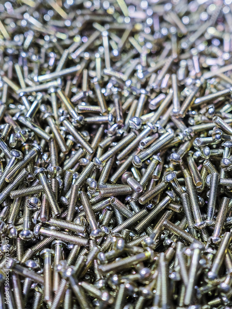 Background with different screws
