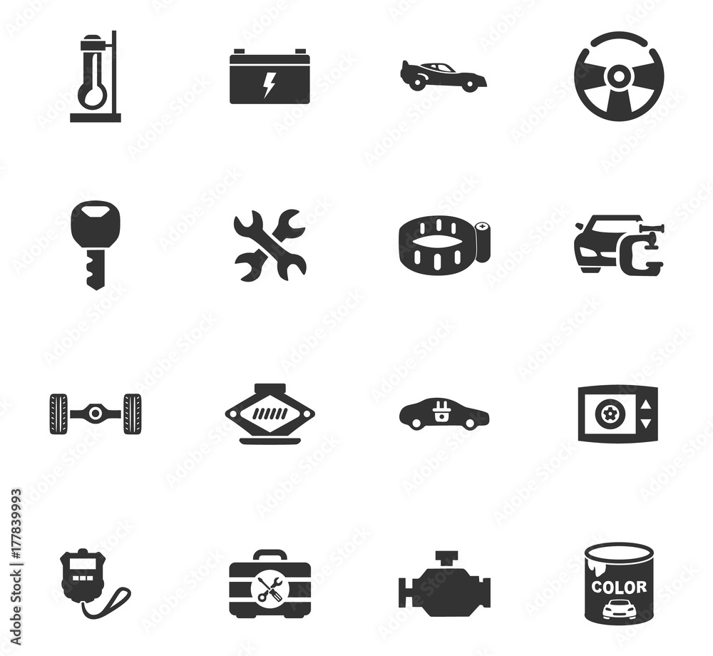 Auto icons set Auto icons set