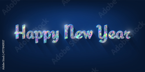 Holographic new year card