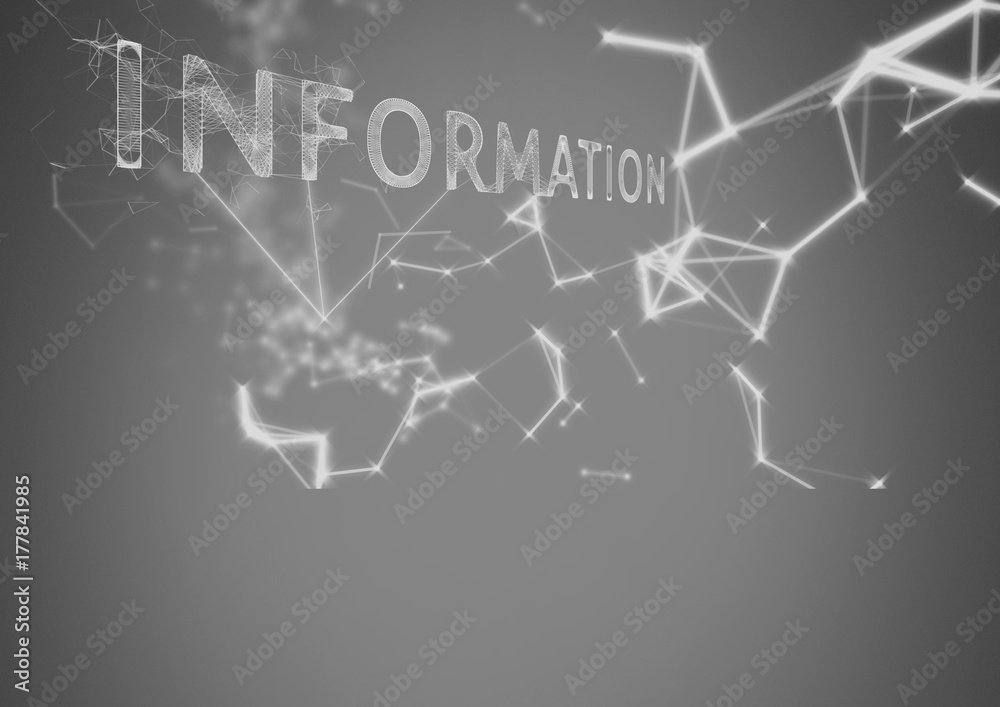 Fototapeta premium Grey background with information technology graphics