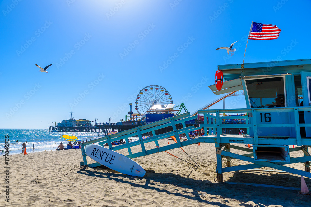 Santa Monica Beach, Los Angeles, California, USA – Stock-Foto | Adobe Stock