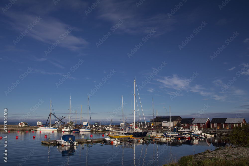 A general view on a marina in Oland (Sweden)