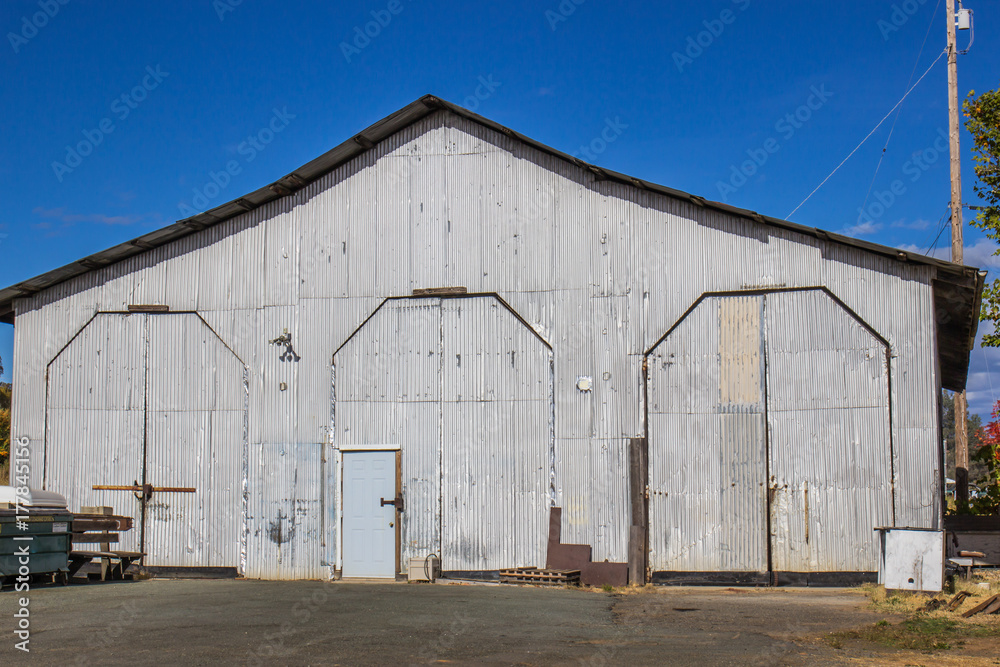 Three Tall Doors At Railroad Maintenance Yard Three Tall Doors At Railroad Maintenance Yard