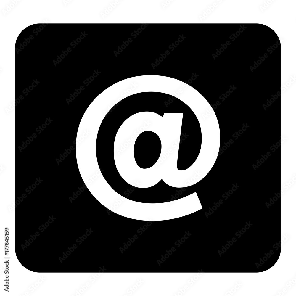 Dog and mail vector icon. Vector white illustration on black background Dog and mail vector icon. Vector white illustration on black background