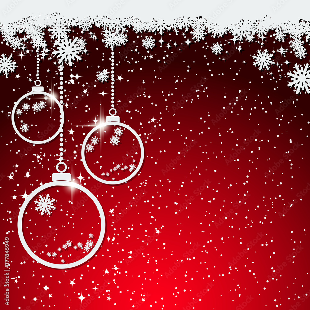 Christmas and New Year red vector background Christmas and New Year red vector background