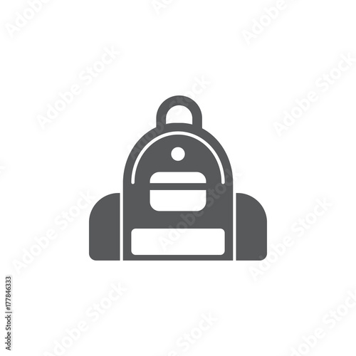 Camping and travel backpack icon