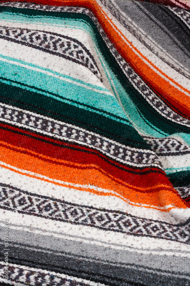 Mexican Wool Blanket Stock Photo Adobe Stock