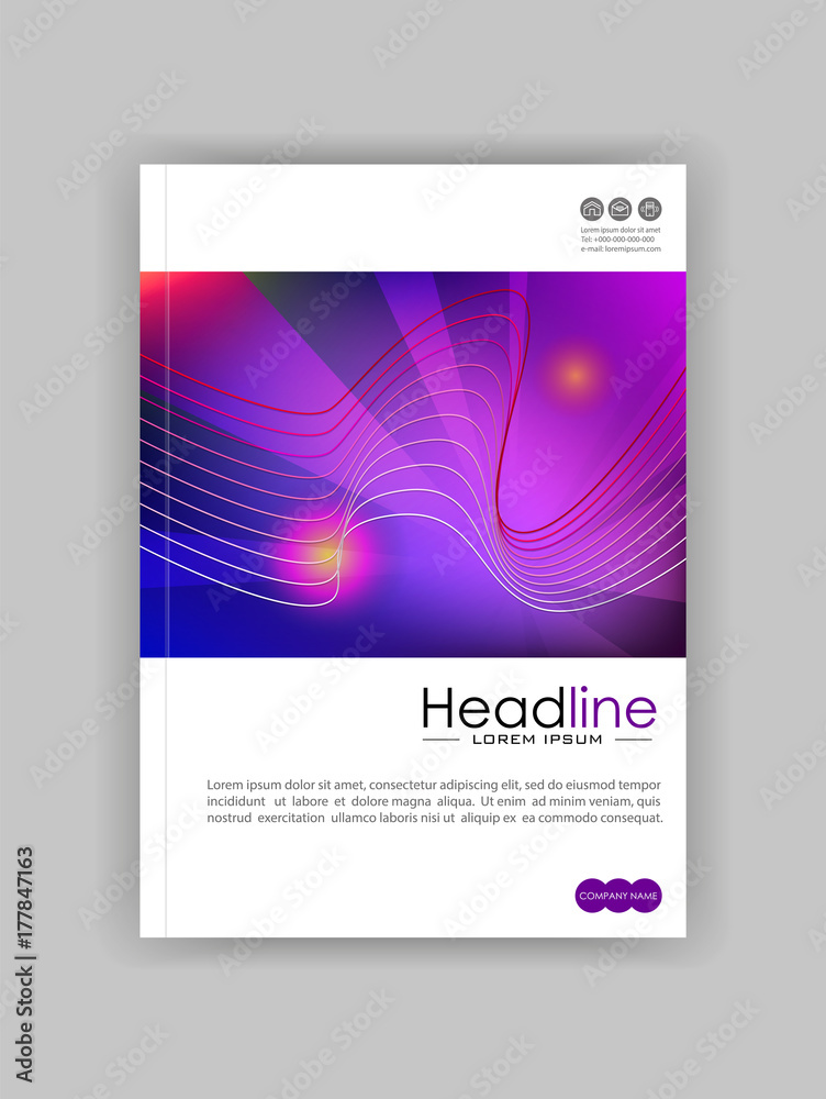 Naklejka premium Book Cover Design Template in A4 format