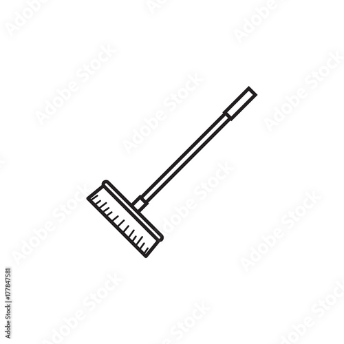 Mop brush icon