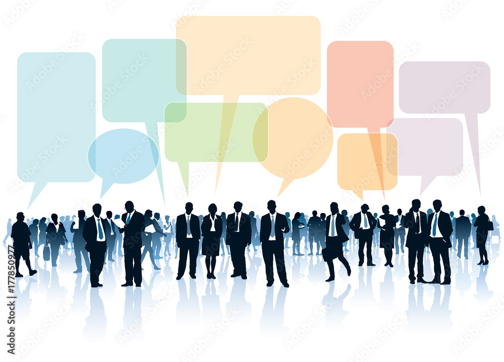 Obraz premium Crowd of businesspeople
