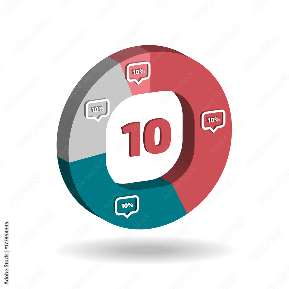 Three dimensional circle chart design Three dimensional circle chart design