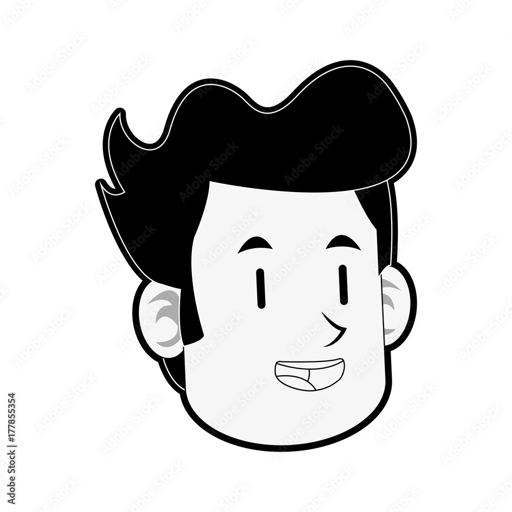 Happy man face image vector illustration design Happy man face image vector illustration design
