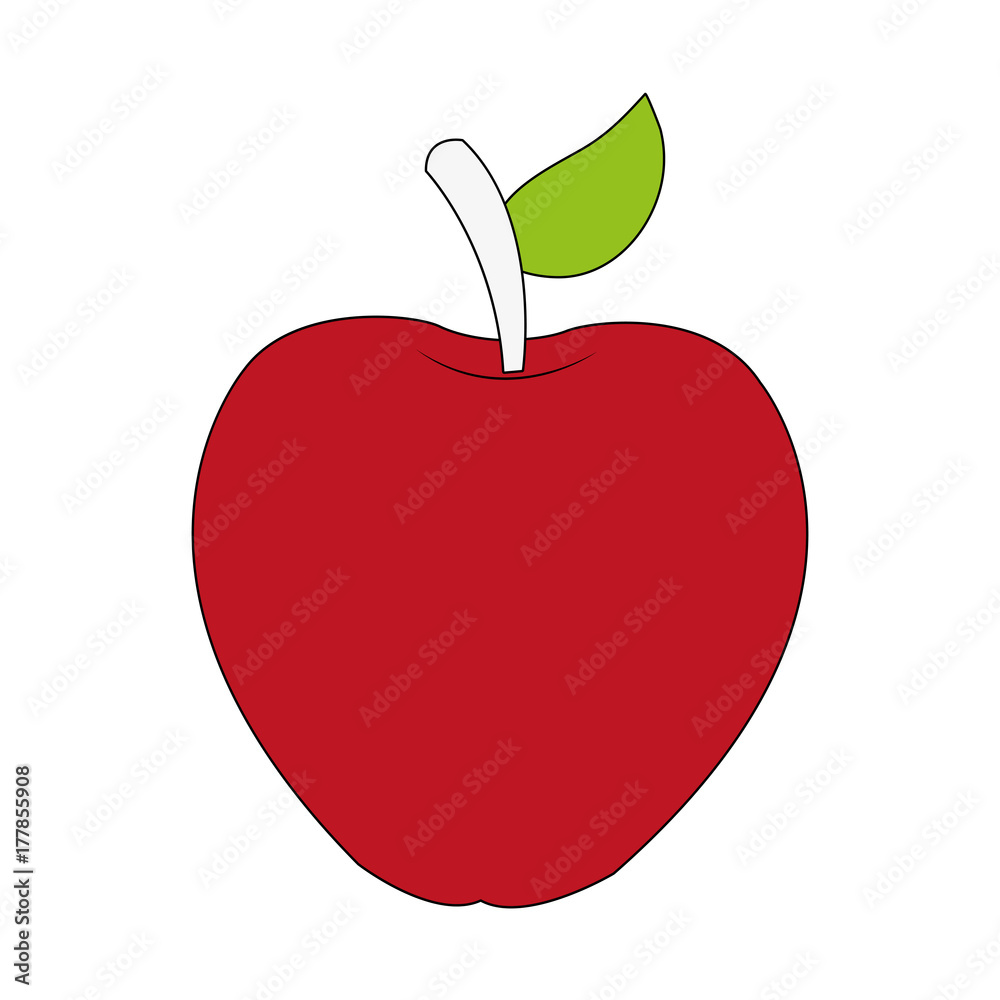 Fototapeta premium apple fruit icon image vector illustration design