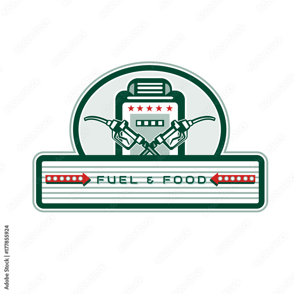 Crossed Fuel Nozzle Gas Pump Retro Crossed Fuel Nozzle Gas Pump Retro