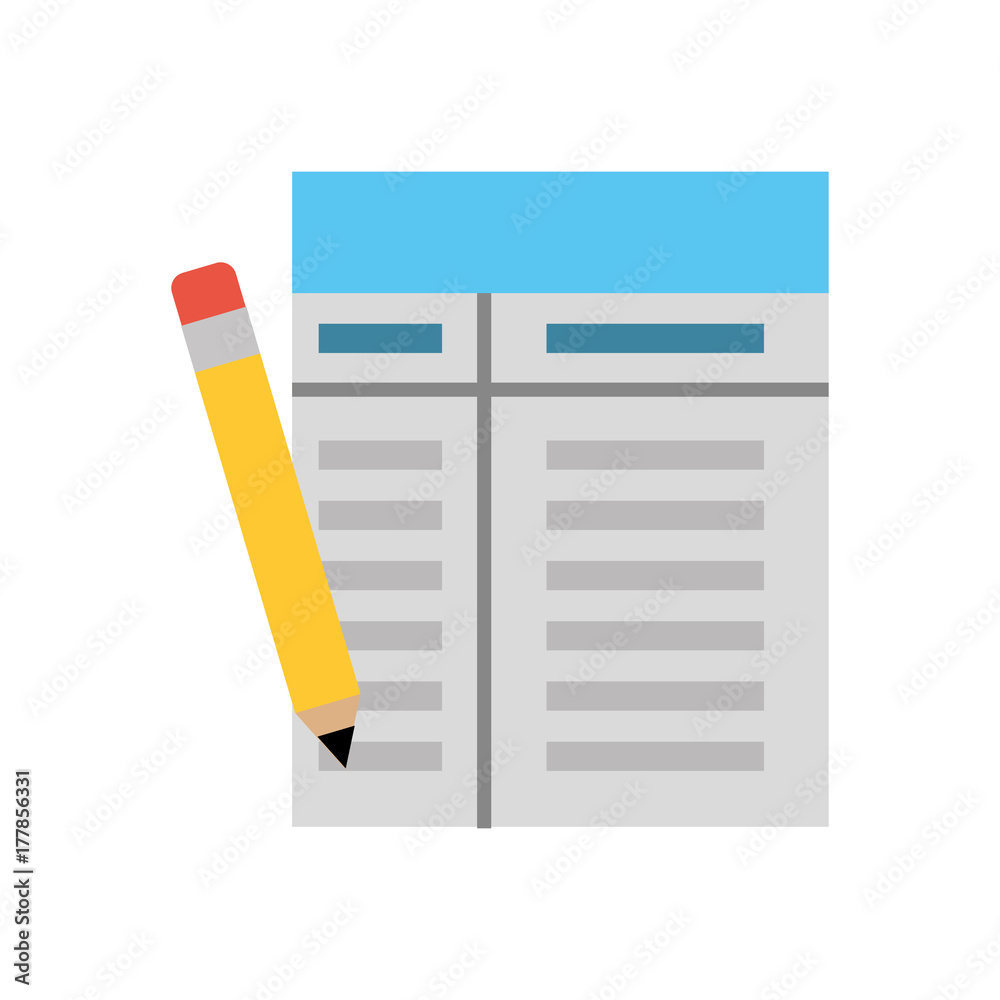 business office paper document pencil elements business office paper document pencil elements