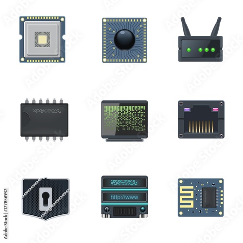 electronics vector icon set