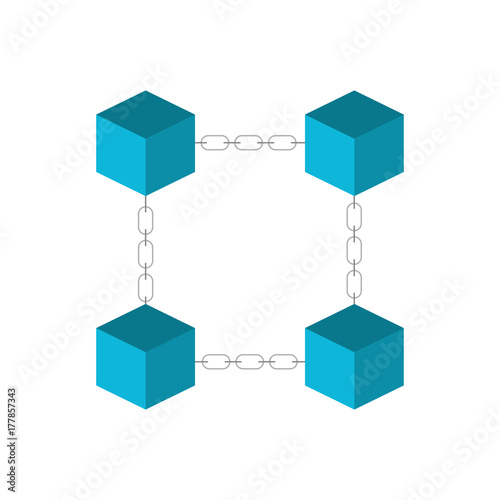 block chain business technology concept digital