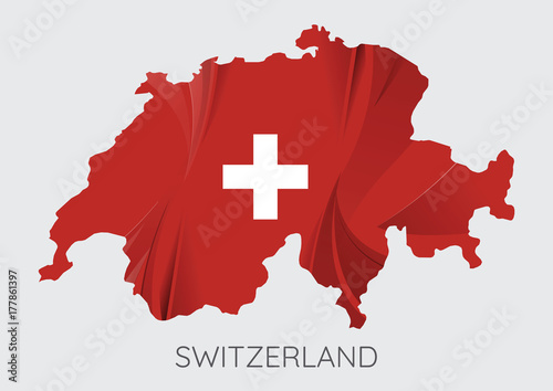 Fotografia Map of Switzerland