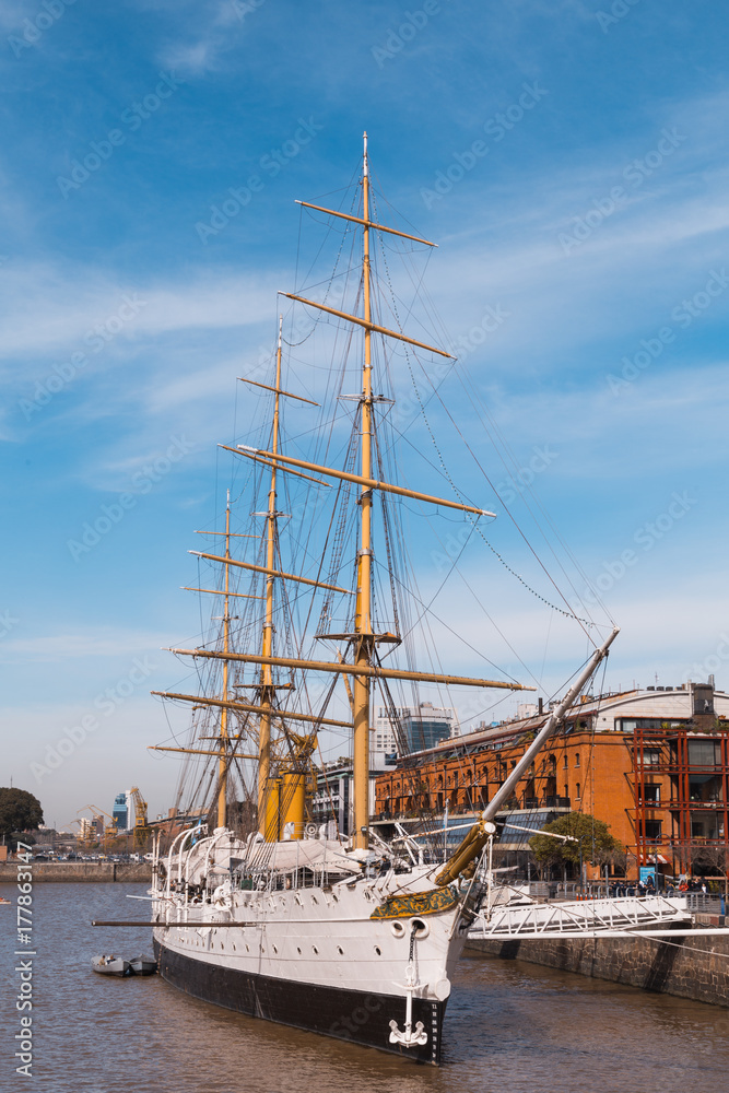 BUENOS AIRES, August 18, 2017 - Puerto Madero neighborhood, is a neighborhood of the Argentine capital in Buenos Aires, occupying a significant portion of the Rio de la Plata.