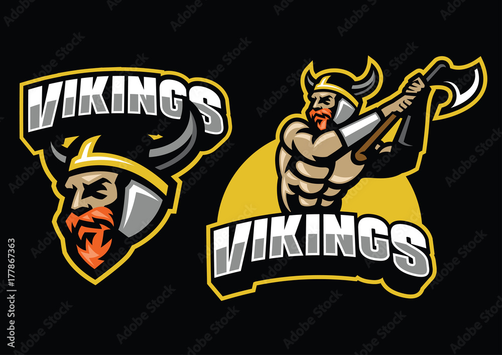 viking warrior mascot set viking warrior mascot set