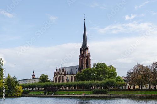 Old Church Building Across a River