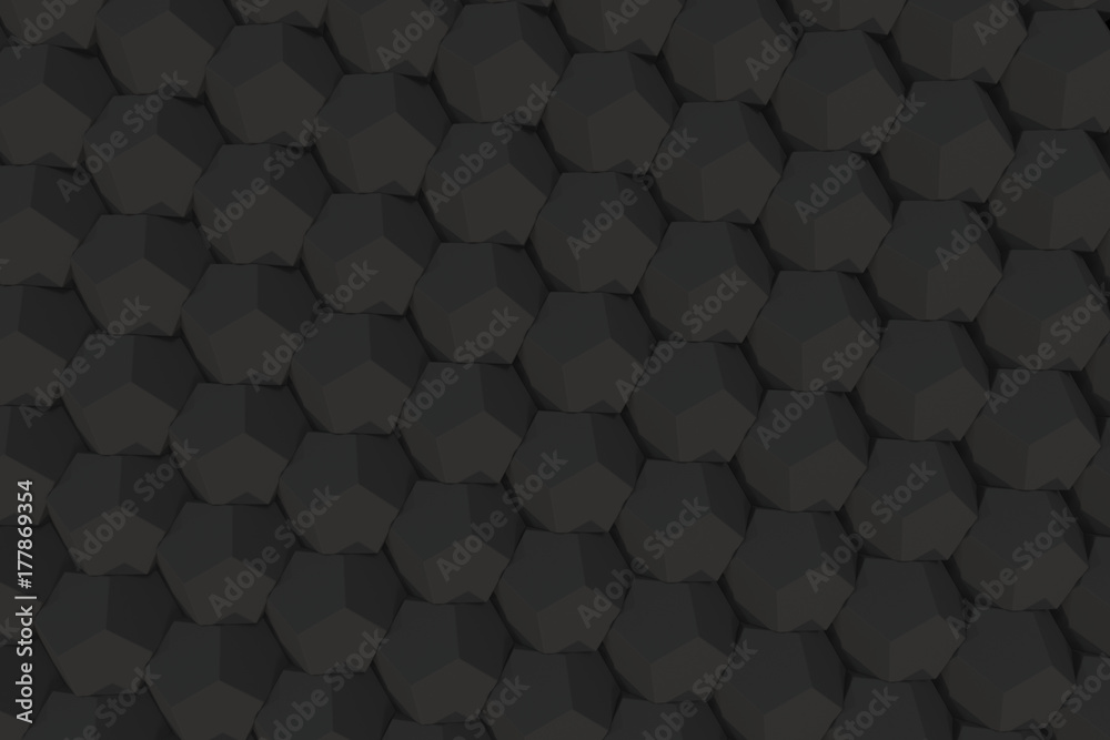 Pattern of black hexagonal elements Pattern of black hexagonal elements