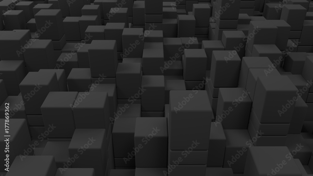 Wall of grey cubes Wall of grey cubes