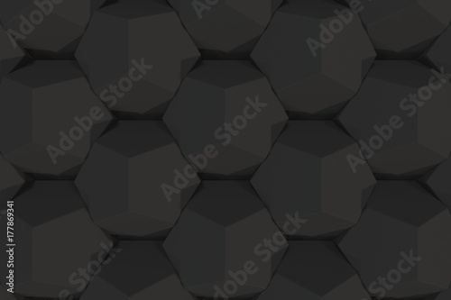 Pattern of black hexagonal elements