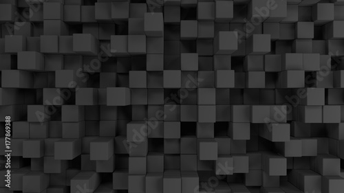 Fototapeta Naklejka Na Ścianę i Meble -  Wall of grey cubes