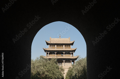 Silk Road Trading Post, Jiayuguan Fort, Gansu, China. photo