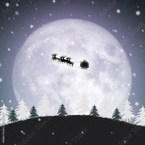 Merry Christmas and Happy New Year 2018 Greeting Card Background.

