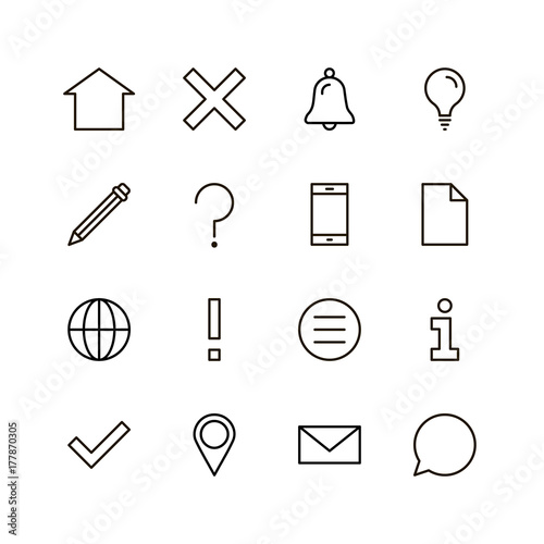 Flat line icon